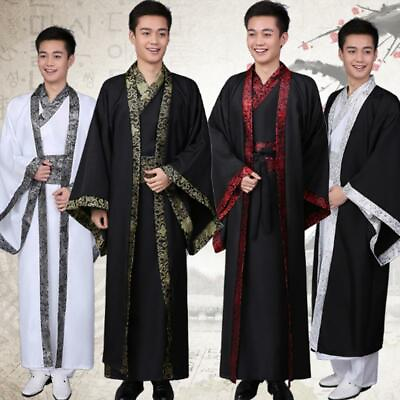 #ad Chinese Ancient Costume Tang Suit Men Hanfu Dress Dynasty Cosplay Party Outfits $26.82