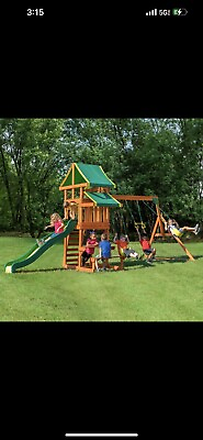 #ad Backyard Discovery Tucson Cedar Wooden Swing Set Kids Outdoor Slide Playground $620.00