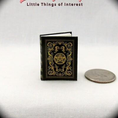 #ad BEAUCHAMP GRIMOIRE SPELL BOOK Miniature Dollhouse 1:12 Scale Witches East End $8.50