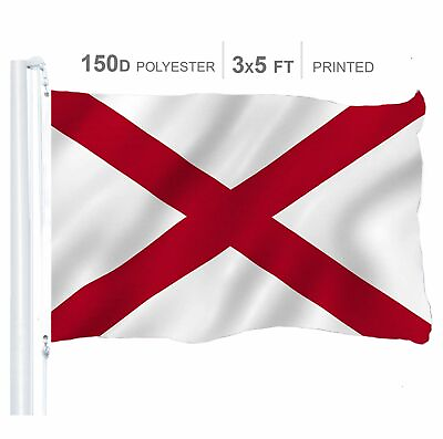 #ad Alabama AL State Flag 3x5 FT Printed 150D Polyester By G128 $9.99