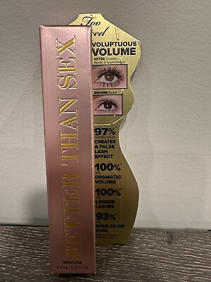#ad TOO FACED Better Than Sex Volumizing Mascara .27oz Full Size New in Box $15.45