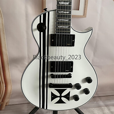 #ad Custom White Electric Guitar Mahogany Neck HH Pickups Body Binding 6 String $251.10