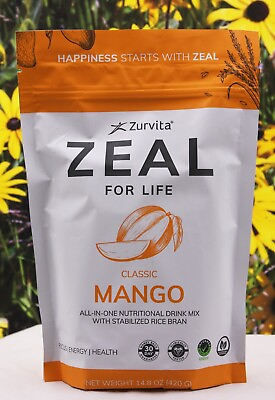 #ad Zurvita Zeal For Life CLASSIC MANGO Bag 30 Servings Exp. 6 2025 $59.99
