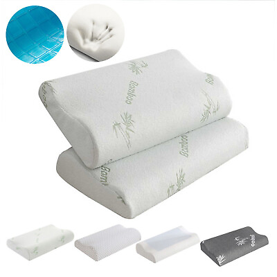 #ad Gel Memory Foam Pillow Cervical Contour Pillow Neck Shoulder Pain Side Sleeper $16.85