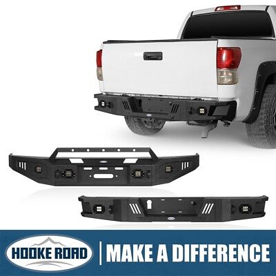 #ad FIT 07 13 TUNDRA STEEL FRONT BUMPER OR REAR BUMPER COMBO ASSEMBLY W LED LIGHT $529.97