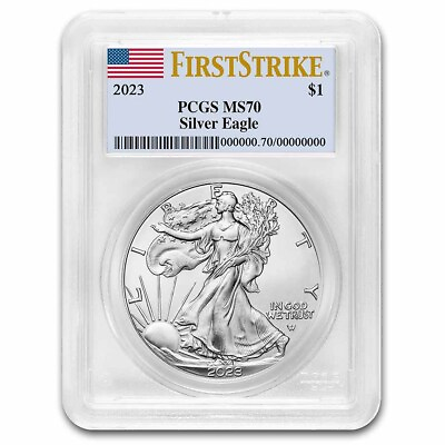 #ad 2023 American Silver Eagle MS 70 PCGS FirstStrike® $53.90