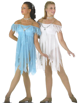 #ad WHITE Child Medium Lyrical Dance Dress Ballet Costume ANGELS Christmas $30.00