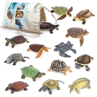 #ad Mini Sea Turtle Figures 14PCS Animal Toys Figurines for Kindergarten Toddlers... $34.38
