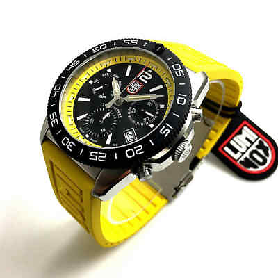 #ad Men#x27;s Luminox Pacific Diver Chronograph Yellow Strap Swiss Watch 3145 $486.35
