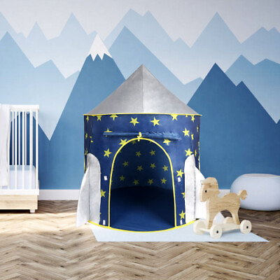 #ad Kids Play Tent Rocket Spaceship Unicorn Tent Kids Playhouse Pop up Tent Foldable $35.32