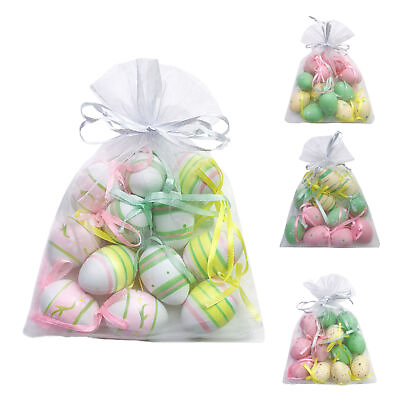 #ad Easter Egg Hanging Ornament Spring Holiday Home Tree Decor Easter Egg Wall Decor $9.69