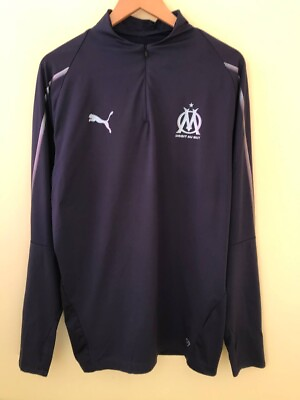 #ad Olympique Marseille 2018 Puma football soccer 1 4 zip track top. Size L $50.00