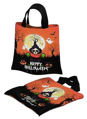 #ad Halloween Sweet Trick or Treat REUSABLE Candy Party Bags Kids Children Fabric GBP 5.00