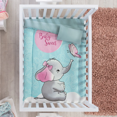 #ad Multicolor Baby Girl 100% Cotton Baby Sweet 3 Piece Crib Bedding Set $133.95