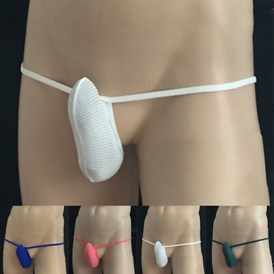 #ad Fashion Men Briefs Thong Soft Bikini Solid Color Breathable T Back Brief $11.73