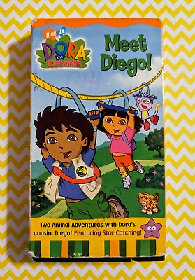 #ad #ad Dora The Explorer Meet Diego VHS 2003 Nickelodeon Jr Spanish Language Skills $6.50