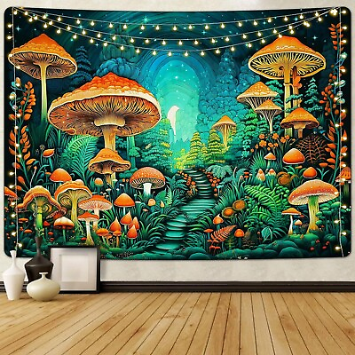 #ad Mushroom Tapestry Fantasy Tapestry Stars Tapestries Plants 36.02x48.03 $13.49
