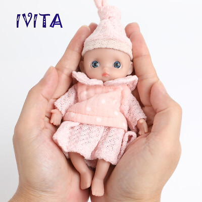 #ad 5.5#x27;#x27; Mini Baby Girl Full Body Silicone Small Handmade Doll $20.97