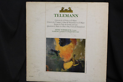 #ad Telemann Concertos Sonata amp; Quartet Adolf ScherbaumTrumpet Heliodor Records $11.54
