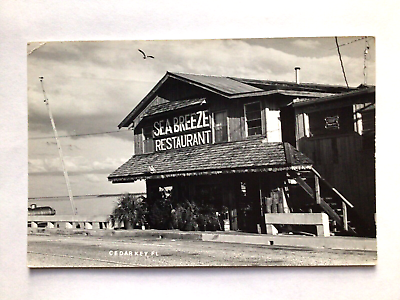 #ad Cedar Key Florida Real Photo Postcard Sea Breeze Restaurant $11.99