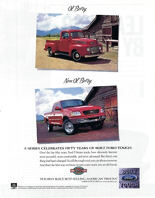 #ad 1998 Ford F 150 amp; 50 Years Of Ford Vintage Ole Betsy Original Print Ad Poster $12.90