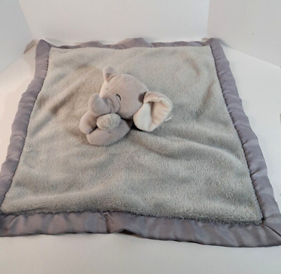 #ad CARTERS Gray Elephant Lovey Security Blanket 14 inch $13.49
