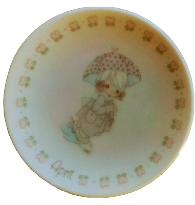 #ad April Mini Plate. Porcelain. Precious Moments. $7.40