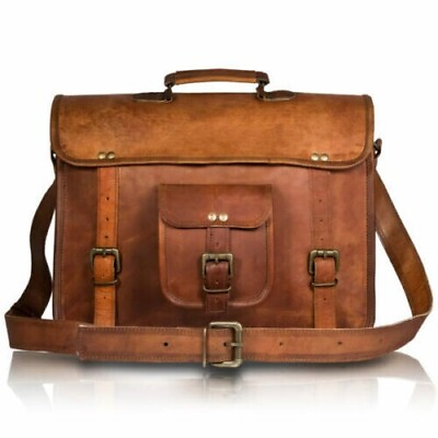 #ad Leather Shoulder Brown Women#x27;s Messenger Handmade Genuine New Bag $65.94
