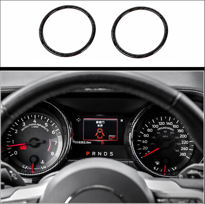 #ad For Ford Mustang 2015 2020 Carbon Interior Dashboard Ring Cover Trim Decoration $25.56
