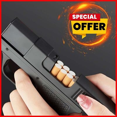 #ad 2024 Unique Butane Cigarette LIGHTER amp; CASE Adjustable Jet Torch Flame Pistol $11.99
