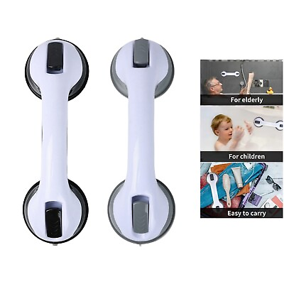 #ad 2Pack Shower Grab Bar 12quot; Showers Suction Bar Handle Bathroom Safety Grip Handle $14.99