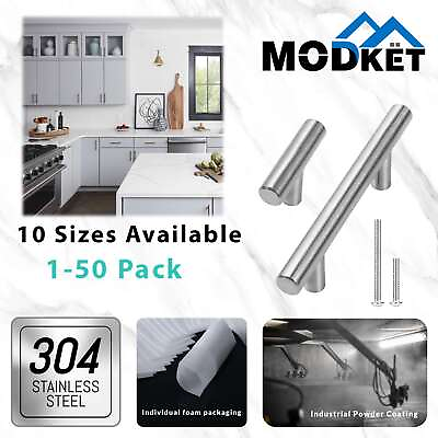 #ad #ad Brushed Nickel 304 Grade Stainless Steel Kitchen Cabinet Handle Pull Knob Drawer $56.39