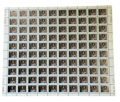 #ad Rare Find Complete Sheet 100x #1358 43¢ Queen Elizabeth II 1992 M VFNH C $167.66