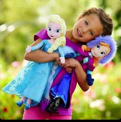 #ad 16quot; inches Disney Frozen Movie Queen Elsa amp; Anna Plush Soft Doll Gift Collection $24.99