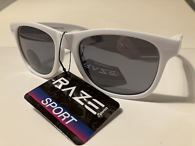 #ad RAZE Eyewear Sunglasses Splash White Smoke Lens Retro Style 58008 $18.85