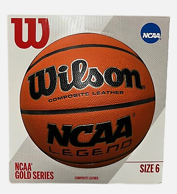 #ad Wilson NCAA Legend High Grip Composite Leather Basketball Size 6 New With Box $21.99