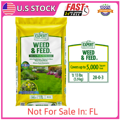 #ad Expert Gardener Weed and Feed Fertilizer 28 0 3 13.2 lb. Up to 5000 Sq. Ft NEW $24.14