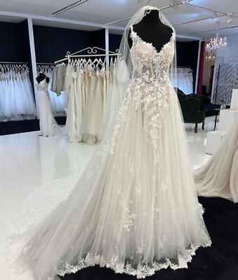 #ad Gorgeous Wedding Dresses High Quality Tulle Applique Elegant Bridal GownS $150.52