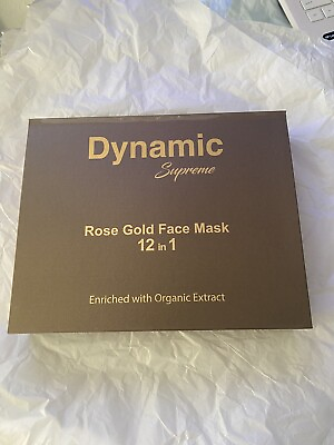 #ad Dynamic Supreme 24k 12 Rose Gold Face Masks Brand New Spa Treatment $1650.00