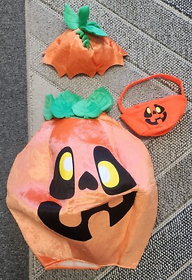 #ad Spooktacular Creations 3pc Wacky Pumpkin 3 D Plush Delux Toddler Costume 3T $24.99