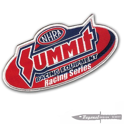 #ad Summit Racing Embroidered Patch 6 1 2quot; X 3quot; Wax Backing and Merrowed Edge NHRA $7.00