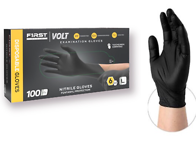 #ad First Glove Black Industrial Disposable Nitrile Gloves 6 Mil Latex amp; Powder Free $16.99