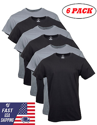 #ad George Men#x27;S Assorted Crew T Shirts 6 Pack $24.97