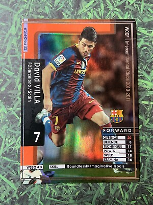 #ad Panini WCCF 2010 11 David Villa FC Barcelona Refractor card Spain $1.10