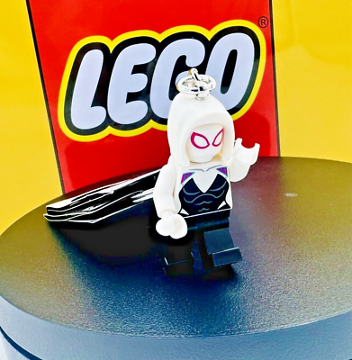 #ad Lego Spider man Minifigure Keychain 854292 Ghost Spider $6.42