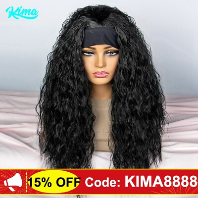 #ad Fluffy Wigs Water Wavy Curly Wig 22 inches Synthetic Fashion Cosplay Part Wigs $28.00