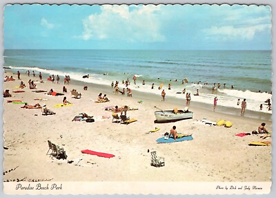 #ad Melbourne Florida Vintage Postcard People Paradise Beach Park C $5.95