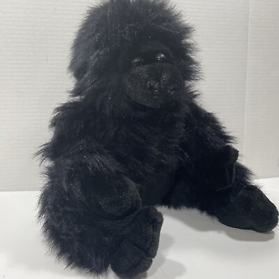 #ad Stuffed Plush Gorilla Sitting Kids of America Corp Life Like Size Infant Ape 12” $23.99