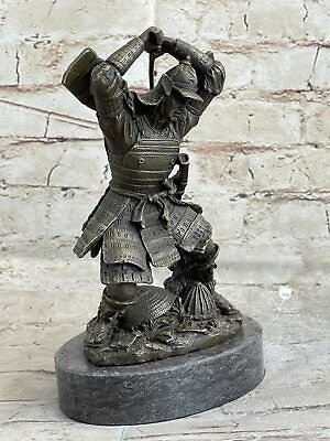 #ad Handmade Bronze SculptureStatue Warriors Soldiers JAPANESE SAMURAI WARRIOR SALE $154.50