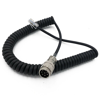 #ad Round 8 Pin To 8 Pin RJ 45 Microphone Adapter Cable for Yaesu MD 200 100 MH 31 s $13.86